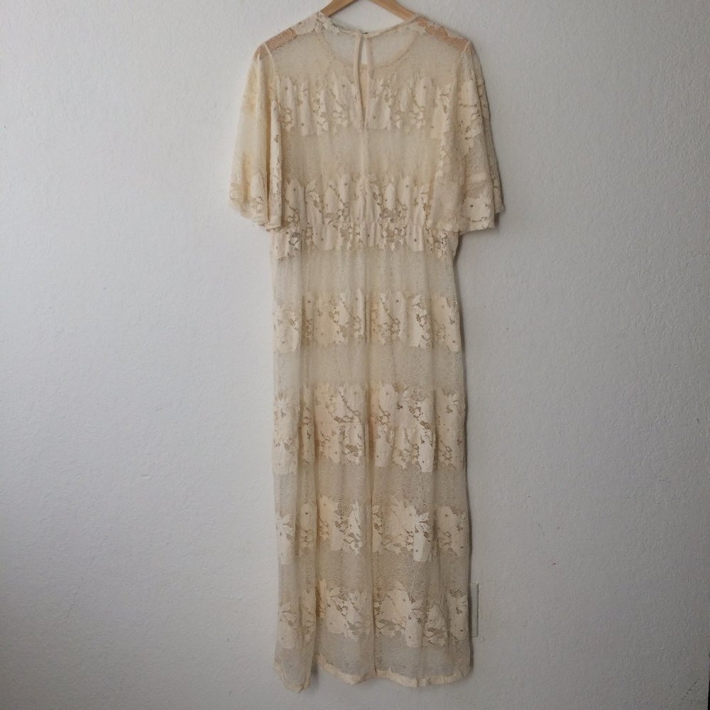Zara Embroidered Off White Dress - Picture 7 of 7